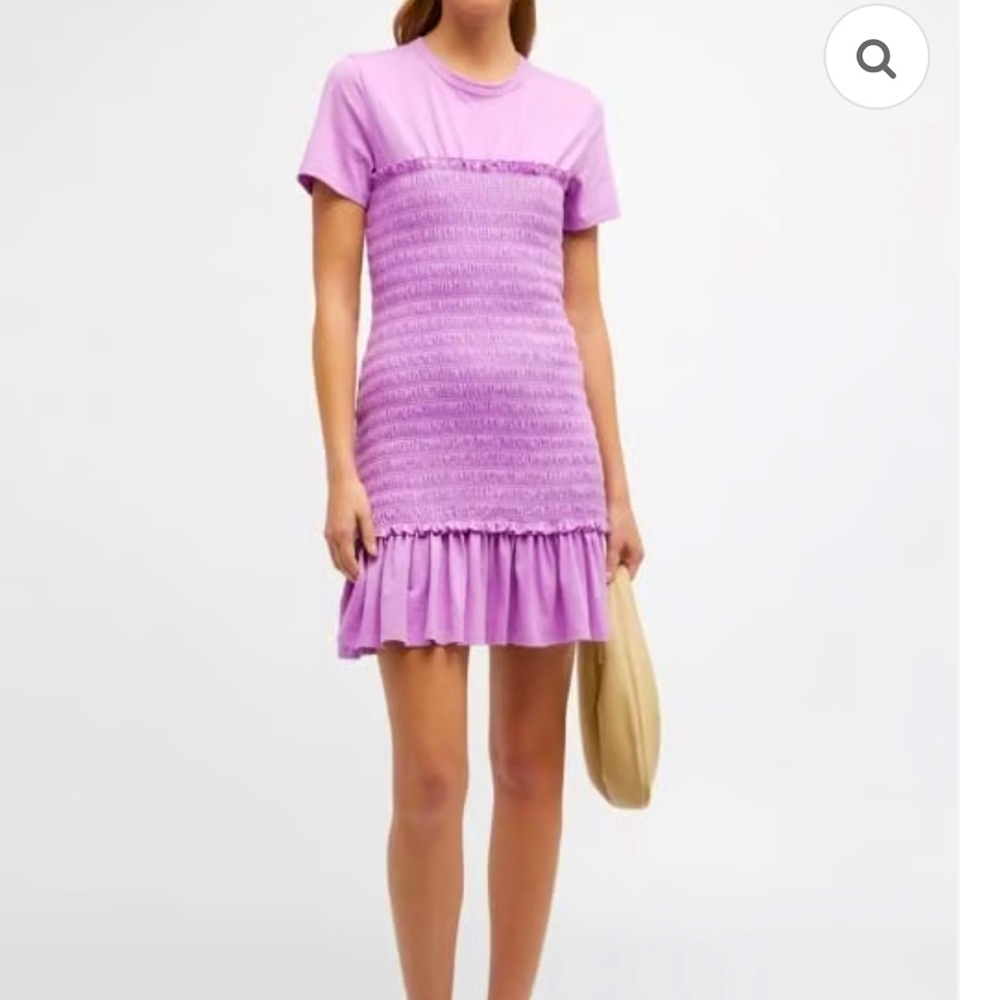 Veronica Beard Violet Ribbed Sheath Mini Dress